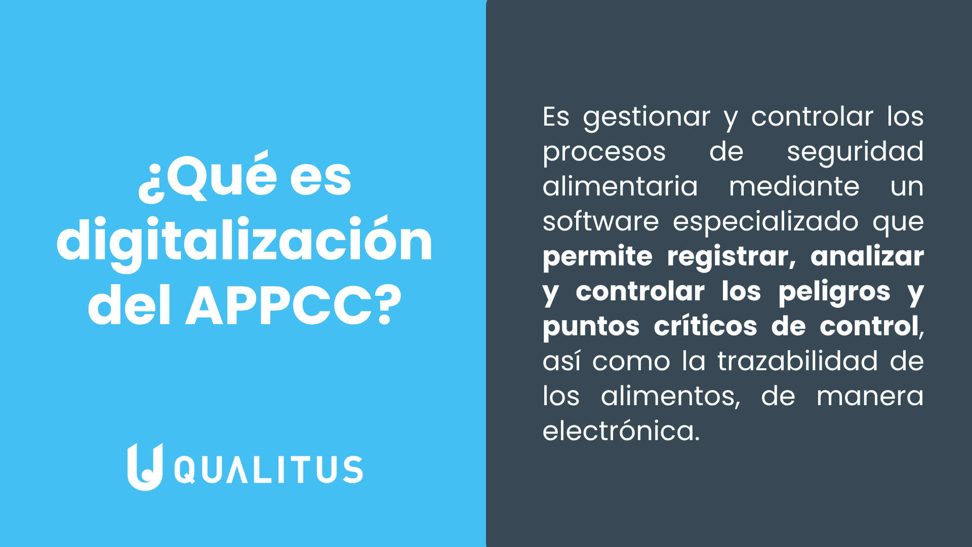 ¿Qué es digitalización del APPCC? ¿Qué es digitalización del APPCC?