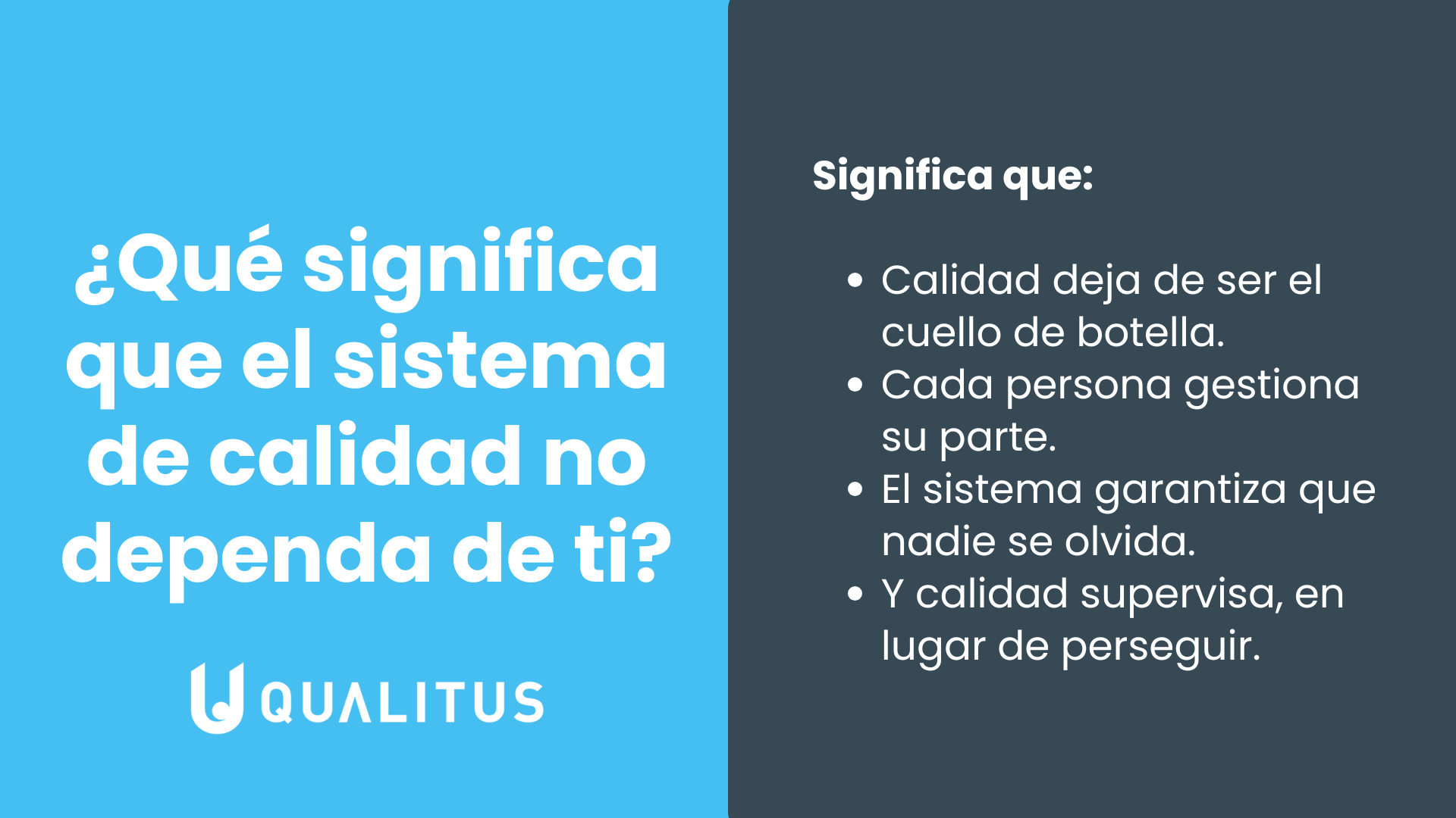 Qué es que el sistema no dependa de ti