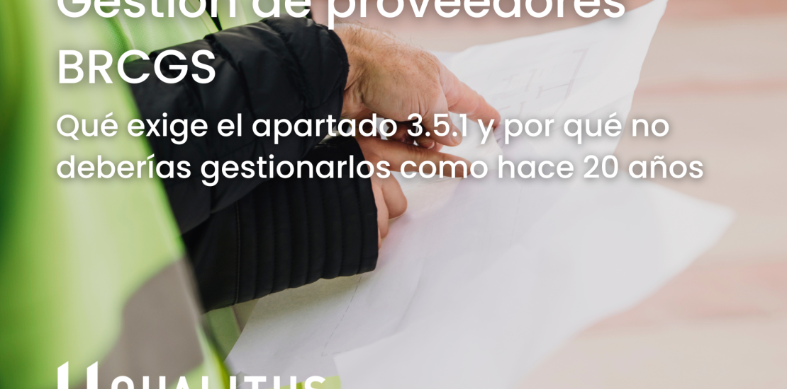 Gestión de proveedores BRCGS