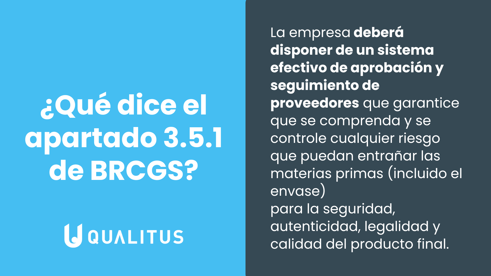 Gestión de proveedores BRCGS Gestión de proveedores BRCGS
